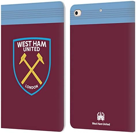 Fejét az Esetben Minták Hivatalosan Engedélyezett West Ham United FC Haza 2019/20 Címer Kit Bőr Könyv Tárca burkolata Kompatibilis
