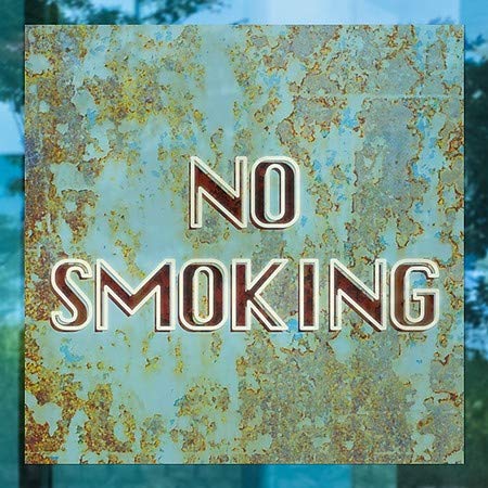 CGSignLab |Nem Dohányzó -Szellem Éves Kék Ablak Ragaszkodnak | 24x24