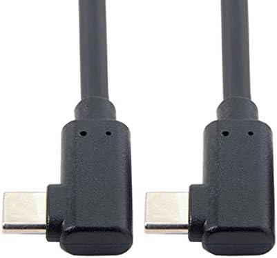 Cablecc USB-C Típusú C Típusú C Kábel Gen2 10Gbps 65W Kettős 90 Fokos Jobbra Ferde Típus 1M