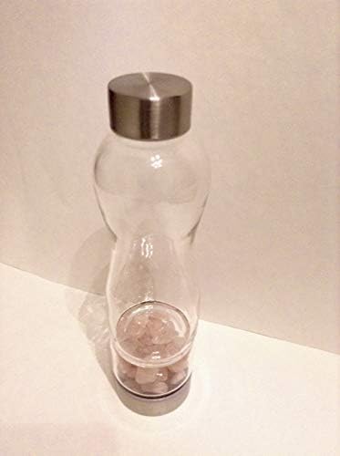 CrystaFuse: SlimNCurvy Kristály Üveg Vizet - Boroszilikát Üveg Cserélhető Drágakövek Víz Üveg - Betölt A Víz Természetes