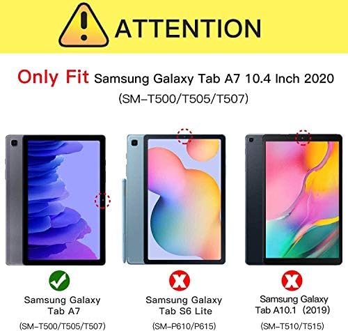 AICase Samsung Galaxy Tab A7 10.4 hüvelyk 2020,Kitámasztó Ütésálló, nagy teherbírású Masszív Gumi Hibrid Három Réteg Páncél