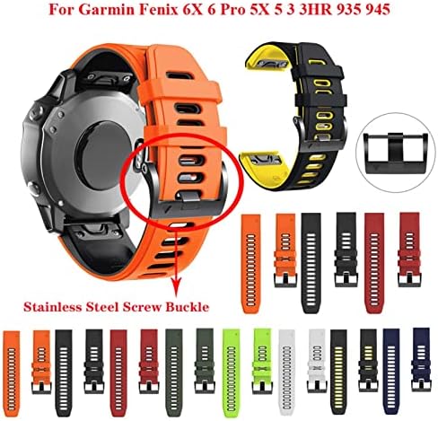 DJDLFA Quickfit Watchband A Garmin Fenix 6 6 Pro Szilikon Easyfit Csuklópántot A Fenix 6X 5X 5X Plusz 3 3HR Óra 26 22mm Heveder