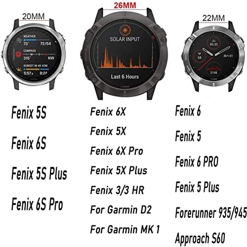BANDKIT 26 22MM Watchband Szíj, A Garmin Fenix 5 5X Plusz 3 3 HR Fenix 6X 6 6 S60 MK1 Nézni gyorskioldó Szilikon Easyfit