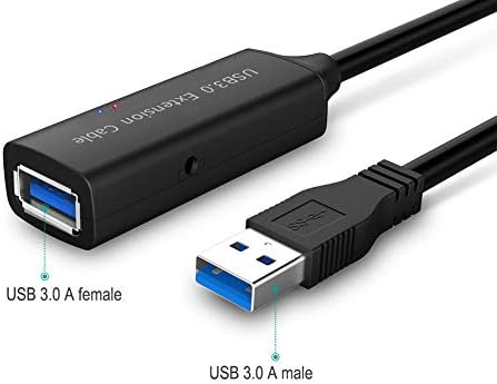 BolAAzuL Aktív USB 3.0 Kábelt 32ft a jelerősítő, USB 3.0 Hosszabbító Férfi-Nő, Nagy Sebességű USB 3.0 Repeater Extender a