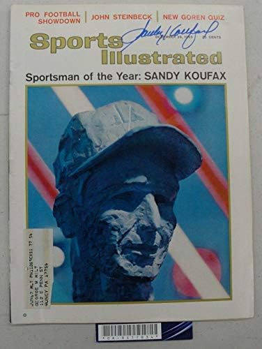 Sandy Koufax Kézzel Aláírt Dedikált Sports Illustrated Magazin 1965 OA 8417834 - Dedikált MLB Magazinok