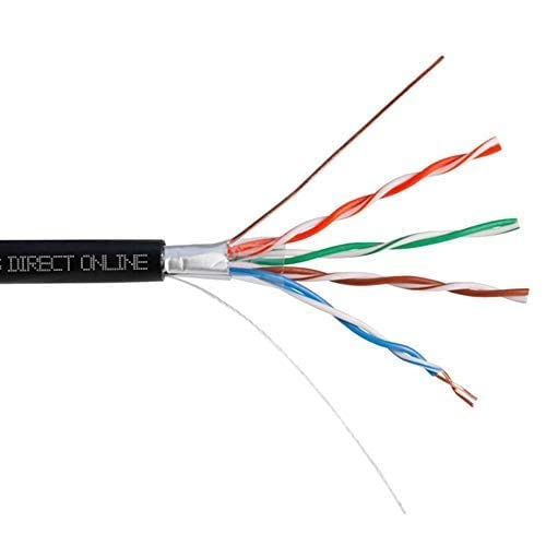 Kábelek Közvetlen Online Cat5e 500ft Szilárd 24AWG Kábel UTP Cat5 Tömeges Hálózati Vezeték (UTP, Beltéri, Kék)