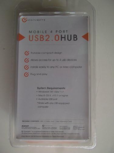 iConcepts Mobil 4-Port USB 2.0 Hub