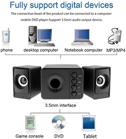 QJPAXL házimozi Rendszer PC Szuper Mélysugárzó Bass Vezetékes Számítógép Hangszóró Zene Boombox Asztali Laptop, TV Subwoofe