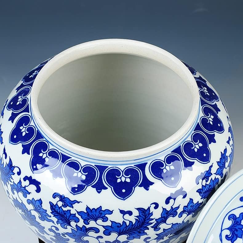 SDFGH Klasszikus Kínai Kék-Fehér Üvegek Antik Porcelán Gyűjtemény Gyömbér Üvegek