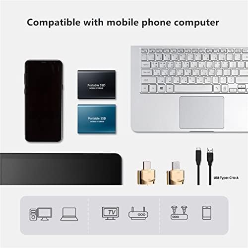 ZHUHW c-Típusú USB 3.1 SSD Hordozható Flash Memória, 4 TB SSD Merevlemez Hordozható SSD Külső SSD Merevlemez Laptop Asztal