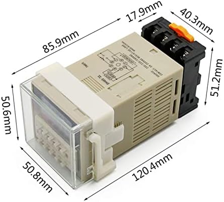 BUDAY Digitális LED Programozható Időzítő Kapcsoló DH48S-2Z 0.01 S-99H99M a Socket Alap AC/DC 12V 24V 36V 110V, 220V 380V