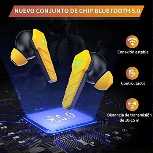 Vezeték nélküli Szerencsejáték Fülhallgató, Kingstar Bluetooth 5.0 Játék, Fülhallgató, Mikrofonnal in-Ear Gaming Fejhallgató-50ms