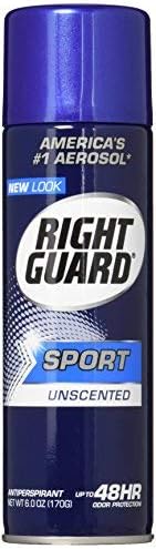 Right Guard Sport Anti-Perspirant, Illatmentes, 6 oz (Csomag 3)