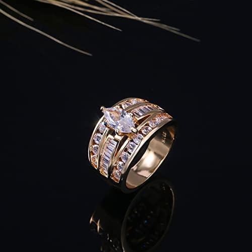 Eljegyzési Gyűrű Intarziás Divat Népszerű a Hölgyek Cirkon Ékszerek Réz Ajándék Gyűrű Gyűrűk Ember