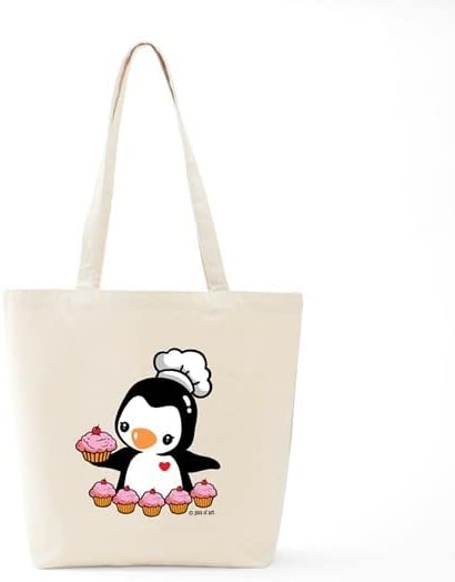 CafePress Főzés Pingvin Táska Természetes Vászon Táska, Többször Használatos Bevásárlótáska
