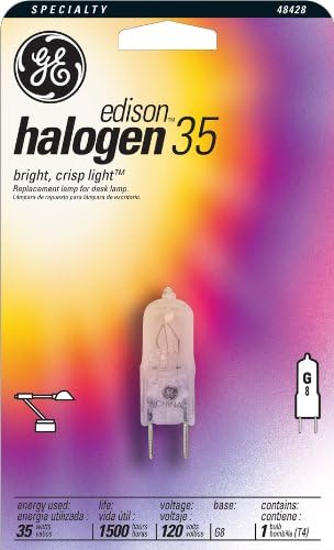 GE Halogén Izzó asztali Lámpa, 35 Watt, G8-Bázis (1 Csomag)