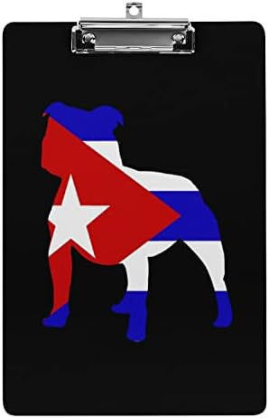 Pitbull Kubai Zászló Akril Papírok Fém Klip A 12,5 X 8,5 Hüvelyk Aranyos Klip Táblák Könnyen Lóg az Office Osztályteremben