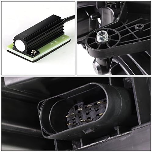Auto-Dinasztia Kompatibilis Mercedez Benz C-Osztály 204 3D Kristály Halo Projektor Fekete Fényszórók sárga LED Jel + H1 LED