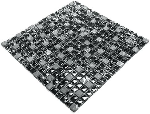 Titokzatos Fekete - 3-Dimenziós Mozaik Dekoratív Fali Csempe(10PC)