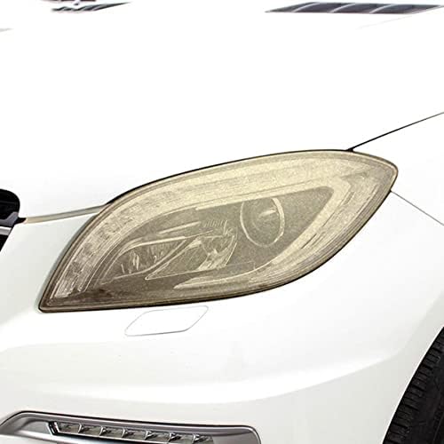 LYLCO 2 Db Autó Fényszóró Védő Fólia Védelem Átlátszó Fekete TPU Matrica ， a Mercedes Benz ML Osztály W166 2012-2015 ML320