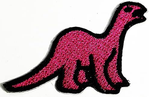 Kleenplus Mini, Rózsaszín Dinoszaurusz Rajzfilm Javítás Dinoszaurusz Brachiosaurus Foltok Hímzett Javításokat Öltözteti Farmer