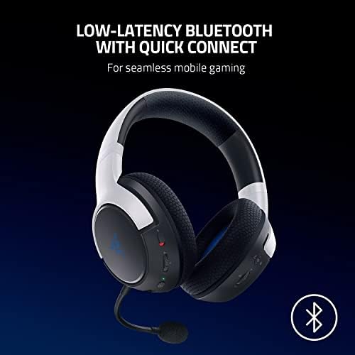 Razer Kaira Kettős Wireless Gaming Headset a PS5, PC, Mobil, PS4: Triforce 50mm Vezetők - HyperClear Kardioid Mikrofon -
