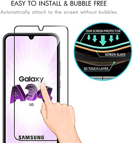 Suttkue Samsung Galaxy V34 5G Selyem szűrés képernyővédő fólia＆ képernyő protecotor Edzett Üveg-es évekbeli film, 9H Keménység,Anti-Semmiből,az
