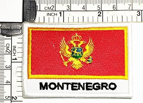 Kleenplus 2db. 1.7X2.6 HÜVELYK. Montenegró Zászló Javítás Taktikai Katonai Négyzet Alakú Zászló Hímzett Foltok Ország Zászló