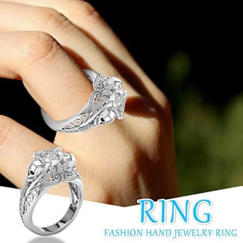 2023 Új Női Gyűrű Színes Cirkon Esküvői Ékszerek Gyűrűk Mérete Alufelni 610 Ajándék Ujja Tele Pecsétgyűrű (Fehér, 8)