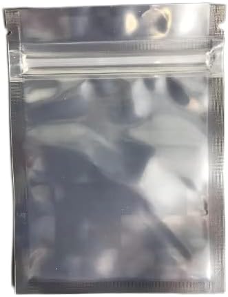 100 Resealable Légmentesen zárt Zsák, Fényes, Világos, Első Mylar Fólia Zipper Lock Tok (Fekete, 7x10cm(2.7x3.9inch))