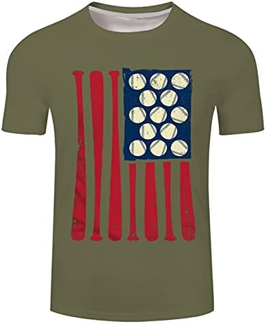 Férfi USA Zászló Hazafias póló Laza Fit Unisex USA Zászló Csillagok, Csíkos Nyomtatás Rövid Ujjú Póló július 4-Maximum
