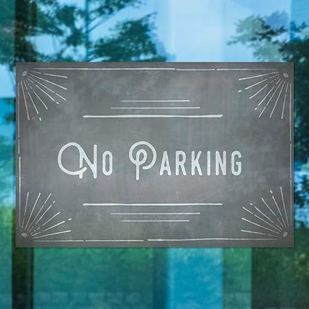 CGSignLab |Nem, Parkolás -Kréta Sarokban Ablak Ragaszkodnak | 30x20