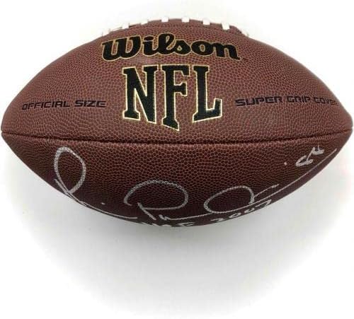 Michael Játékmester Irvin 88 autogramot HOF 2007 dedikált NFL Labdarúgó-SZÖVETSÉG COA - Dedikált Focilabda