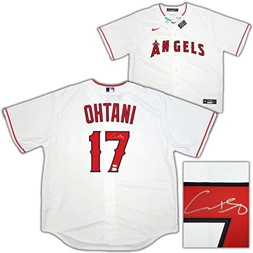 Los Angeles az Angyalok Shohei Ohtani Dedikált, Fehér Nike Jersey Méret XL Fanatikusok Holo Raktáron 209160 - Dedikált MLB