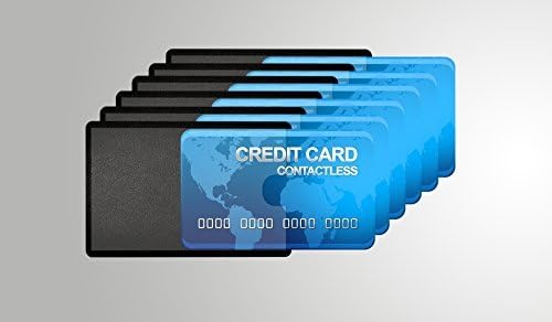 Kártya Páncél Hitelkártya Birtokos, 6 Prémium RFID-Blokkoló Ujjú, Világos, Első az Egyszerű Megtekintés, Megakadályozzák