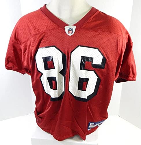 2008-ban a San Francisco 49ers Brian Jennings 86-Os Játék Használt Piros Gyakorlat Jersey XL 75 - Aláíratlan NFL Játék Használt