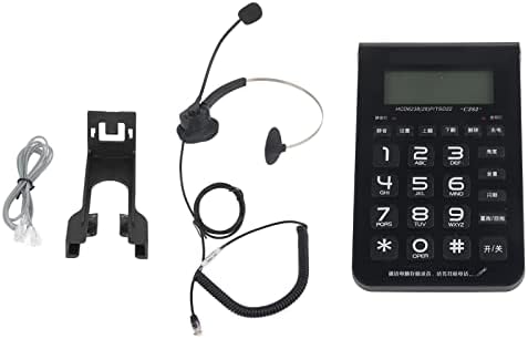 Dpofirs Vezetékes Telefon Fülhallgató, valamint Tárcsázó, Kihangosító Call Center Tárcsázó Vezetékes Telefon Hangerő Beállítása,