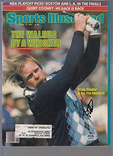 Craig Stadler Aláírt 1982-Ben a Sports Illustrated 4/19 Autogramot Mesterek PSA/DNS - *415 - Dedikált Golf Magazin