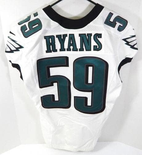 2015 Philadelphia Eagles DeMeco Ryans 59 Játék Kiadott Fehér Jersey 44 DP29193 - Aláíratlan NFL Játék Használt Mezek