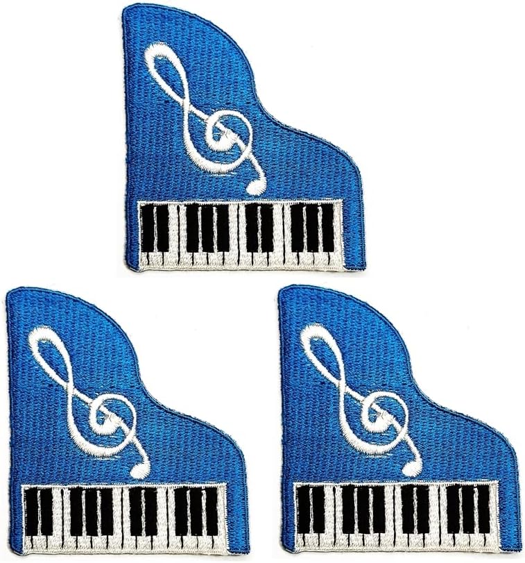 Kleenplus 3pcs. Zongora Foltok Matrica Művészeti Aranyos Kék Zongora Zene Megjegyzés Gyerekek Rajzfilm Javítás Jel Jelkép