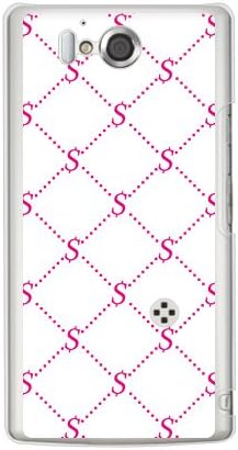 A második Bőr S Monogram Fehér x Rózsaszín (Törlés) Design by ROTM/az AQUOS Phone Zeta SH-09D/docomo DSHA9D-PCCL-202-Y353