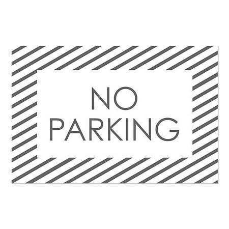 CGSignLab | Nem, Parkolás -Csíkok Fehér Ablak Ragaszkodnak | 36x24