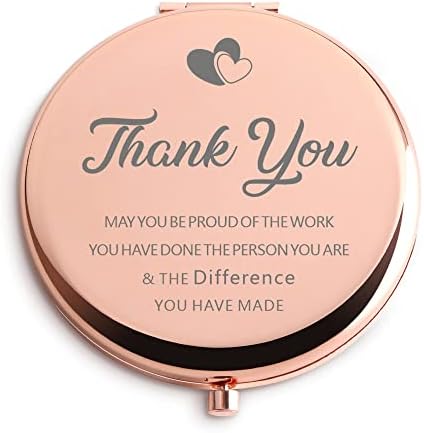 Köszönöm Inspiráló Búcsú Ajándékot Munkatársak Női Rose Gold Kompakt Aranyos Erszényt Utazási Összecsukható Tükör Nyugdíjas