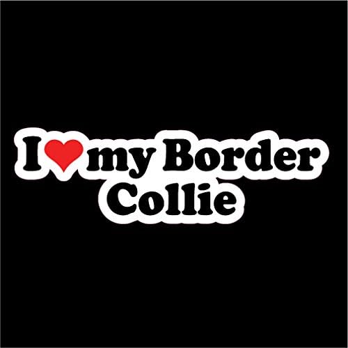 Szeretem A Border Collie Kutya Vinyl Matrica|Autók, Teherautók, Furgonok Falak Laptopok Cups|Színes|7,5 X 2 a|KCD808