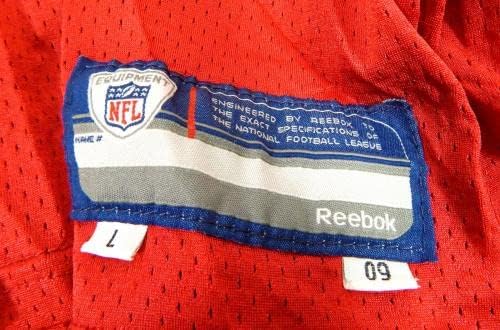 2009-ben a San Francisco 49ers Michael Lewis 32 Játékban Használt Piros Gyakorlat Jersey L 6 - Aláíratlan NFL Játék Használt