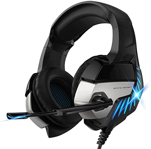 Jteremy Gaming Headset, Számítógép Gaming Fejhallgató Mesterséges Bőr Fülvédő & 4D Három-Dimenziós Térhatású, Drót-Ellenőrzött