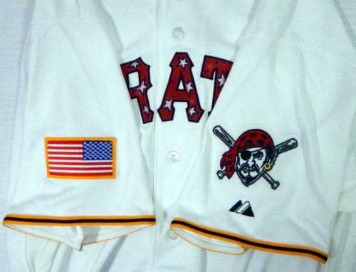 2015 Pittsburgh Pirates Üres Játék Kiadott Fehér Jersey július 4 46 743 - Játék Használt MLB Mezek