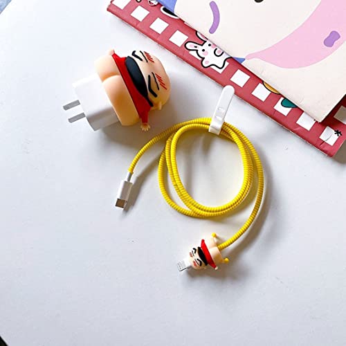 ksskwuuky Cartoon DIY adatkábel Protector Készlet 18W 20W USB Töltő Energiatakarékos Töltő Fülhallgató Line Vezeték Falatot