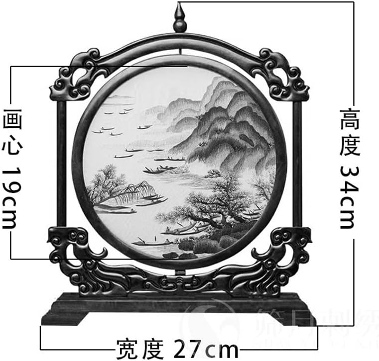 YFQHDD Hímzés Kézműves Vintage Új Kínai Asztali Irodai Dekoráció Kínai Szél, Ajándék Hímzés, Dísztárgyak, Kétoldalas