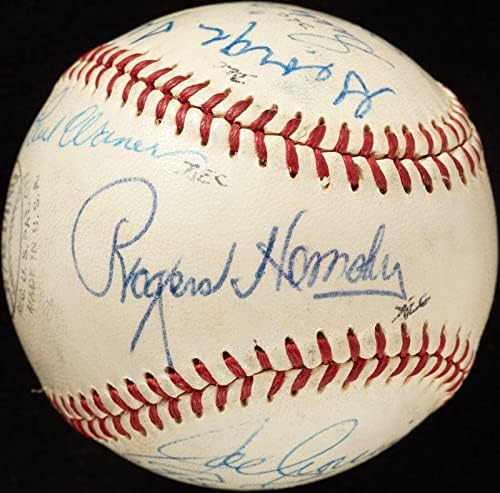 Lenyűgöző 1950-es Hall Of Fame Multi Aláírt Baseball Rogers Hornsby Paul Waner PSA - Dedikált Baseball